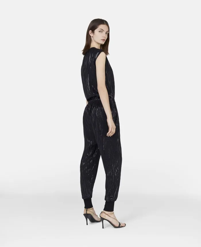 Stella McCartney Woodgrain Print Lurex Tank Top Black Women Sweatshirts And TShirts Stella McCartney Woodgrain Print Lurex Tank Top Black Women Sweatshirts And TShirts