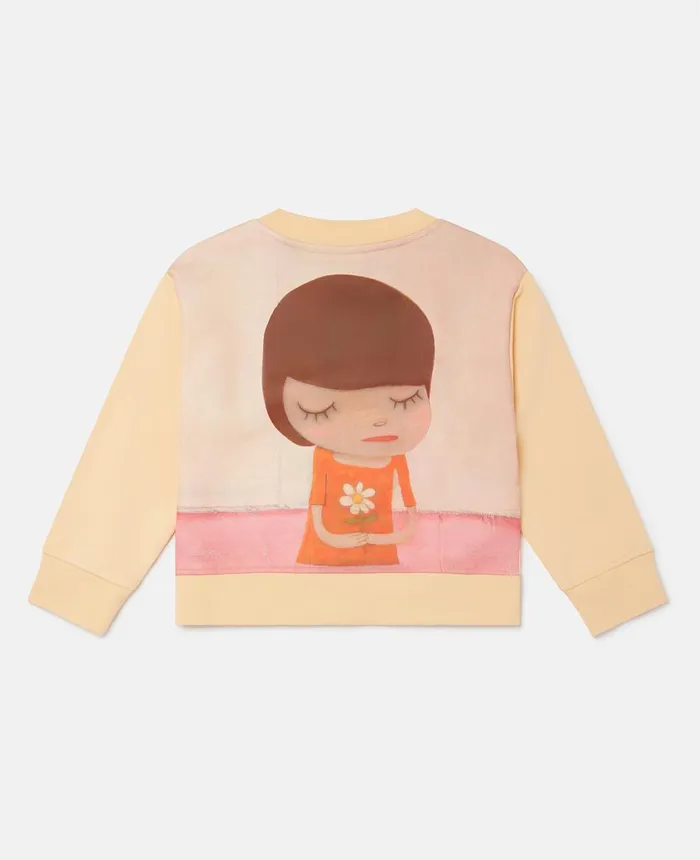 Stella McCartney Yoshitomo Nara Logo Sweatshirt Orange Kids TShirts And Tops Stella McCartney Yoshitomo Nara Logo Sweatshirt Orange Kids TShirts And Tops
