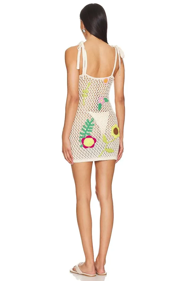 Stella Mini Dress Beige Multi Women Lovers and Friends Dresses