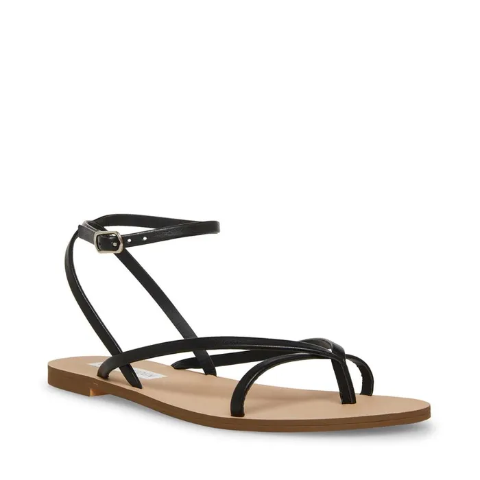Steve Madden Amuse Black Womens Sandals