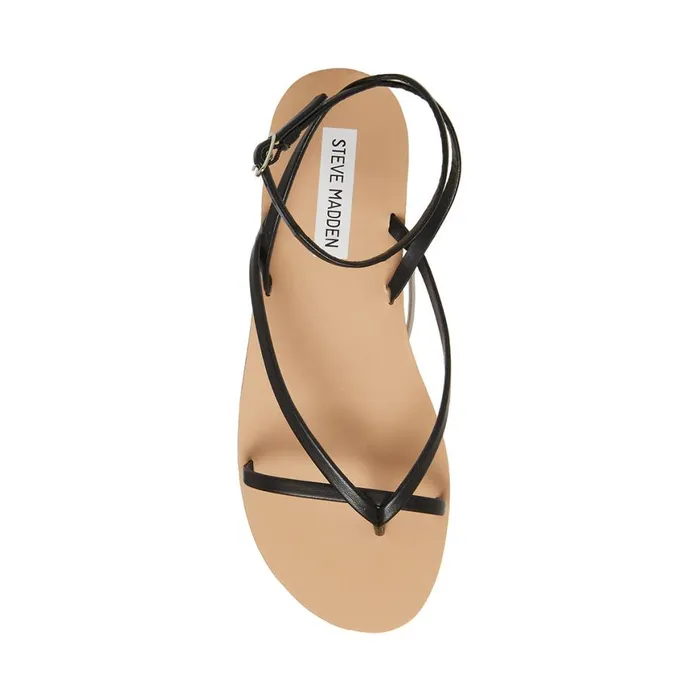 Steve Madden Amuse Black Womens Sandals