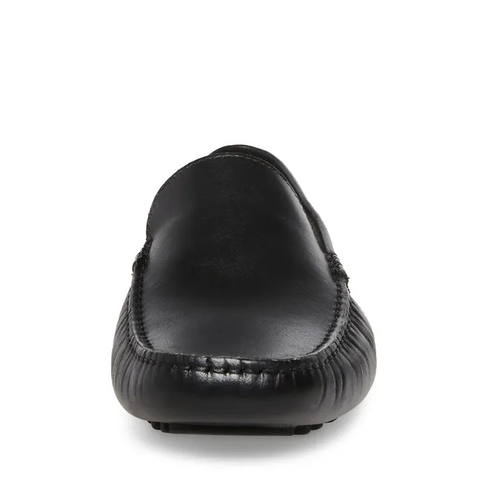 Steve Madden Bergamo Black Leather Mens Loafers Steve Madden Bergamo Black Leather Mens Loafers
