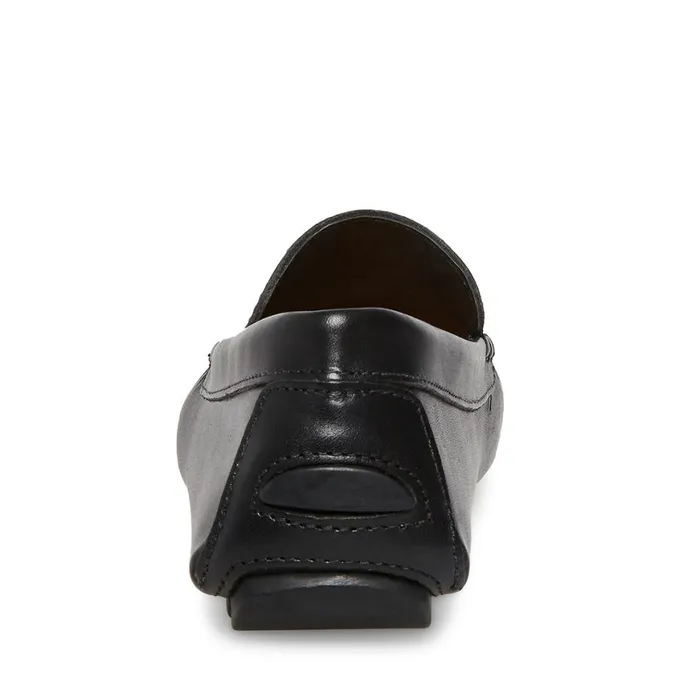 Steve Madden Bergamo Black Leather Mens Loafers Steve Madden Bergamo Black Leather Mens Loafers