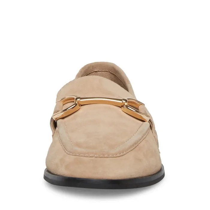 Steve Madden Carrine Tan Suede Womens Loafers and Flats