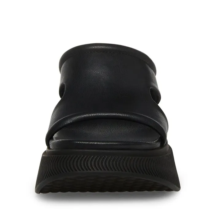 Steve Madden Clue Black Womens Sandals