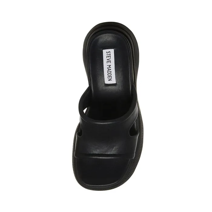 Steve Madden Clue Black Womens Sandals