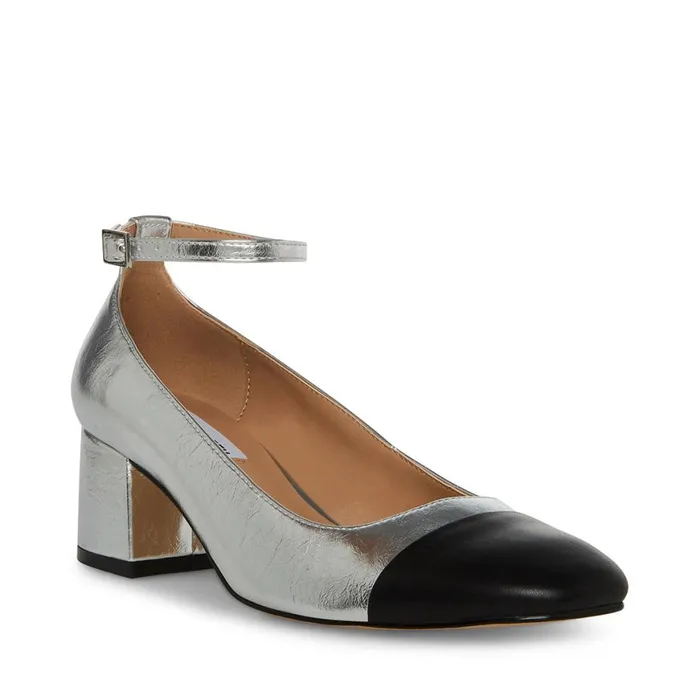 Steve Madden Eli Silver Multi Womens Heels