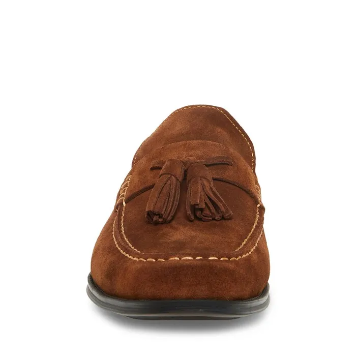 Steve Madden Gollie Tobacco Suede Mens Loafers