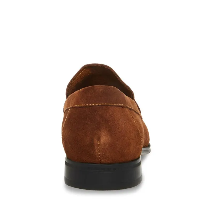 Steve Madden Gollie Tobacco Suede Mens Loafers