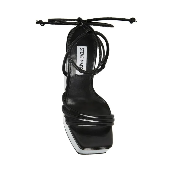 Steve Madden Isla Black Metallic Womens Sandals