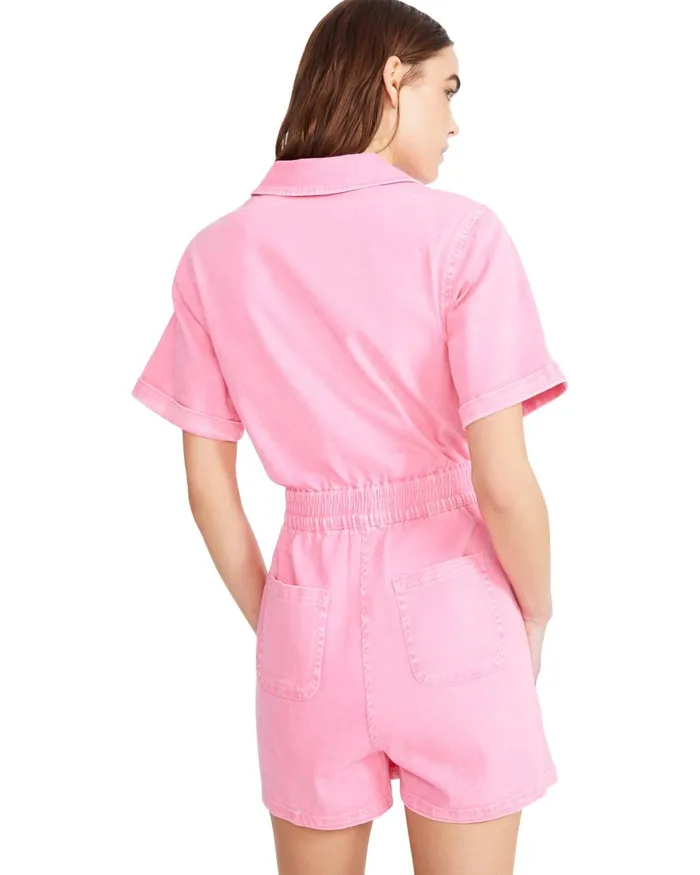 Steve Madden Kaeleigh Romper Hot Pink Womens Dresses