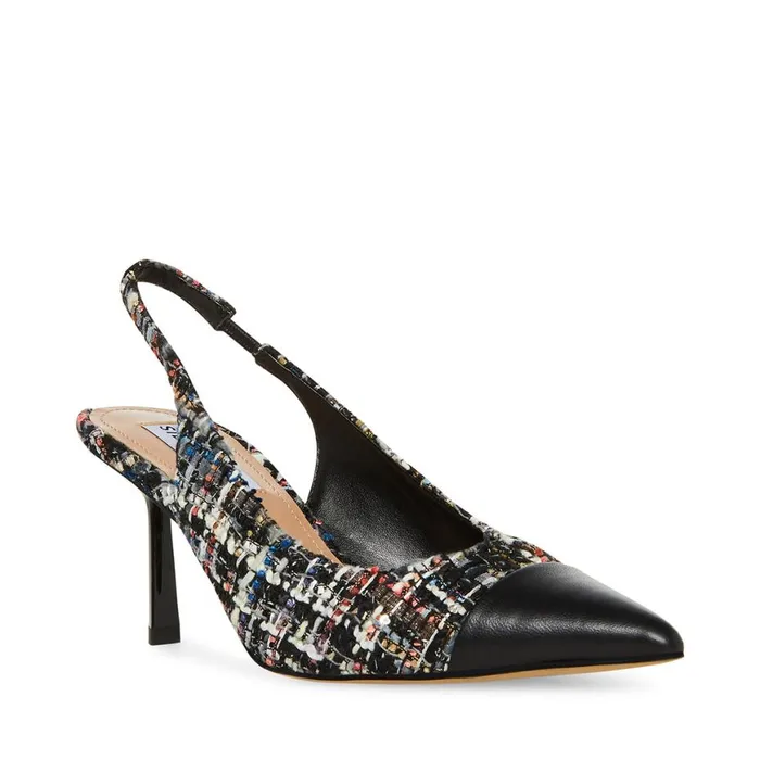 Steve Madden Kling Black Multi Womens Heels