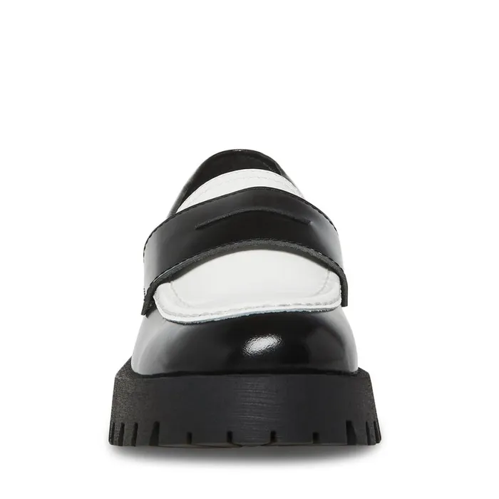 Steve Madden Lawrence Black Multi Womens Loafers and Flats