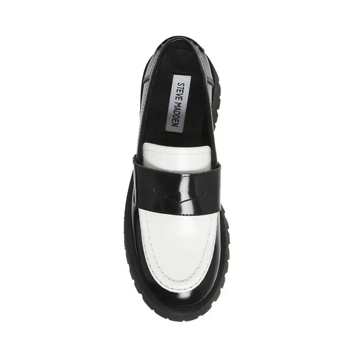 Steve Madden Lawrence Black Multi Womens Loafers and Flats