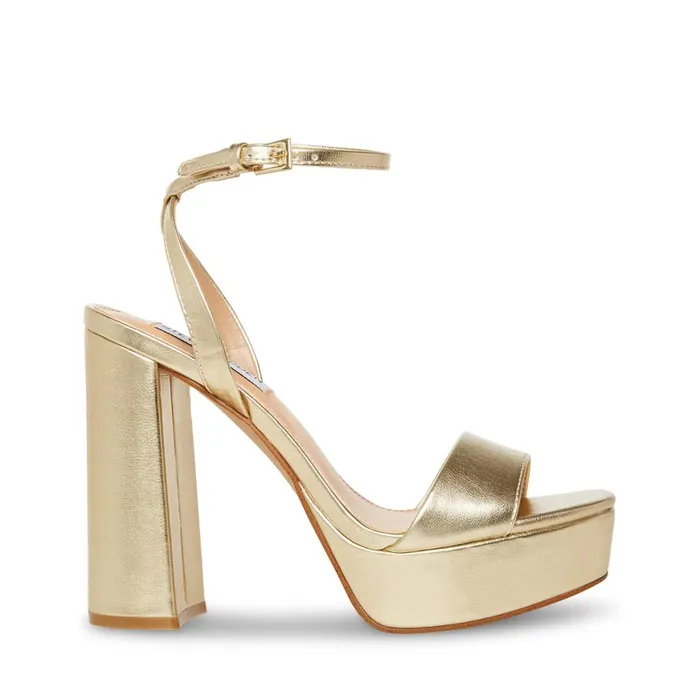 Steve Madden Lessa Champagne Womens Heels