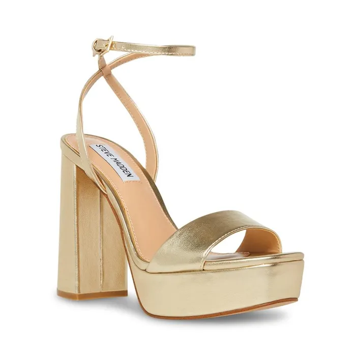Steve Madden Lessa Champagne Womens Heels