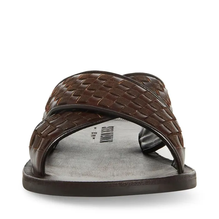 Steve Madden Lukke Brown Leather Mens Casual