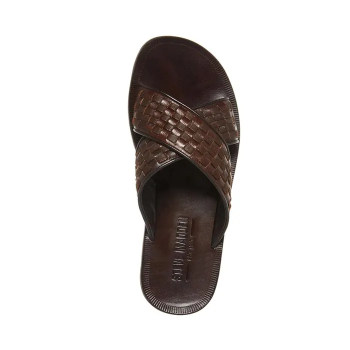 Steve Madden Lukke Brown Leather Mens Casual
