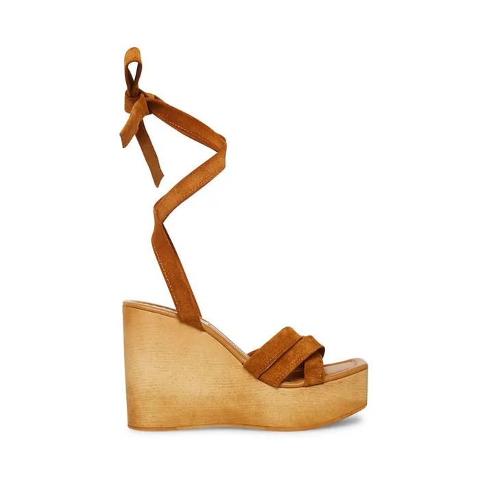 Steve Madden Maristella Chestnut Suede Womens Sandals