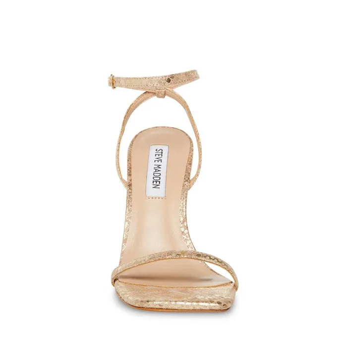 Steve Madden Midnight Gold Snake Womens Heels