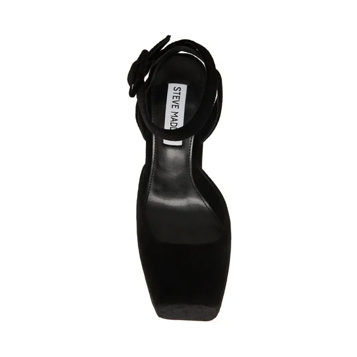 Steve Madden Monica Black Velvet Womens Heels