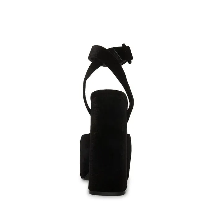Steve Madden Monica Black Velvet Womens Heels