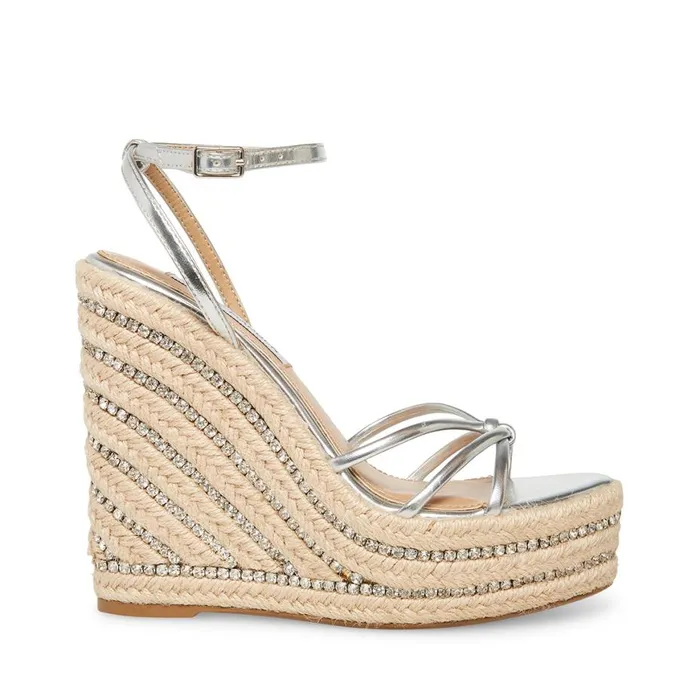 Steve Madden Mya Silver Womens Sandals