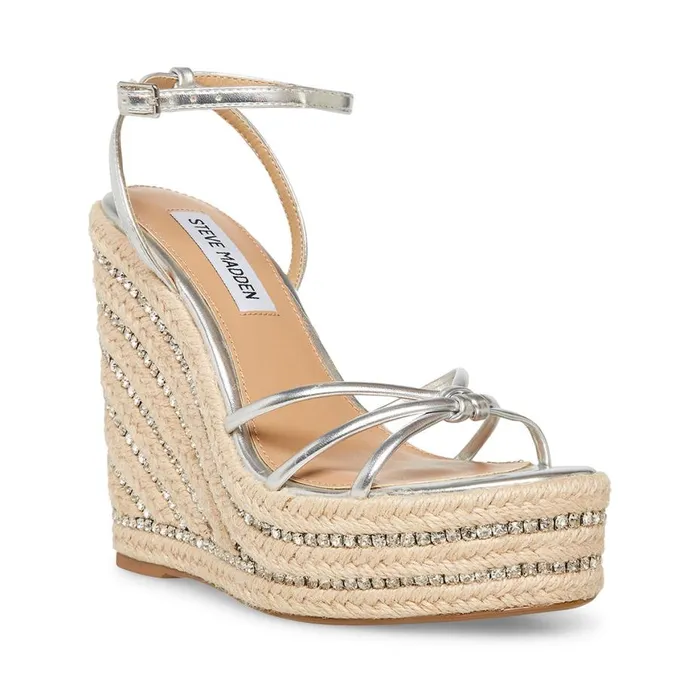 Steve Madden Mya Silver Womens Sandals