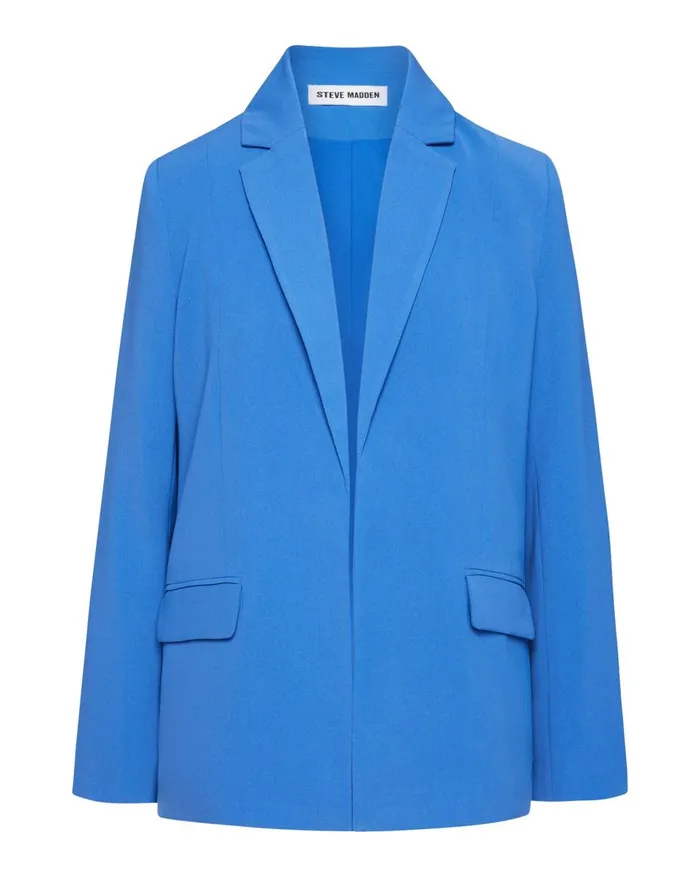 Steve Madden Payton Blazer Blue Womens Jackets and Coats