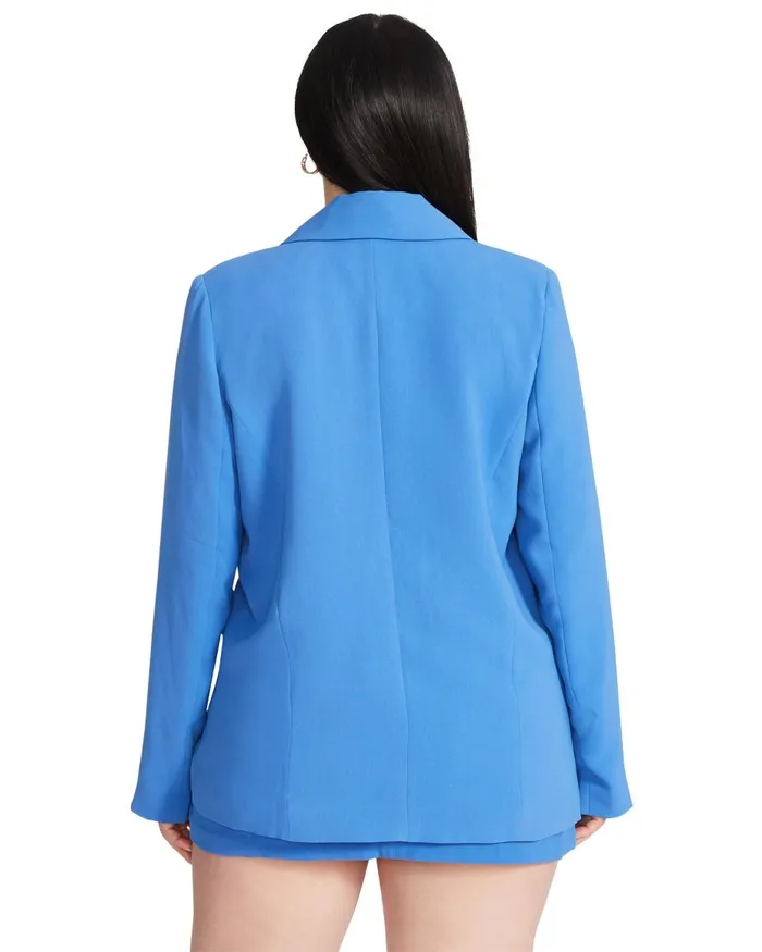Steve Madden Payton Blazer Blue Womens Jackets and Coats