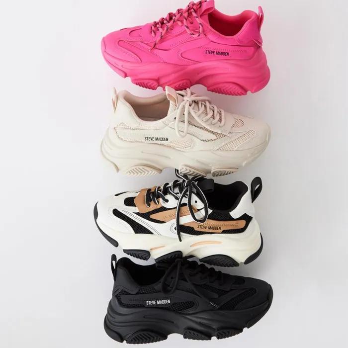 Steve Madden Possession Black Womens Sneakers