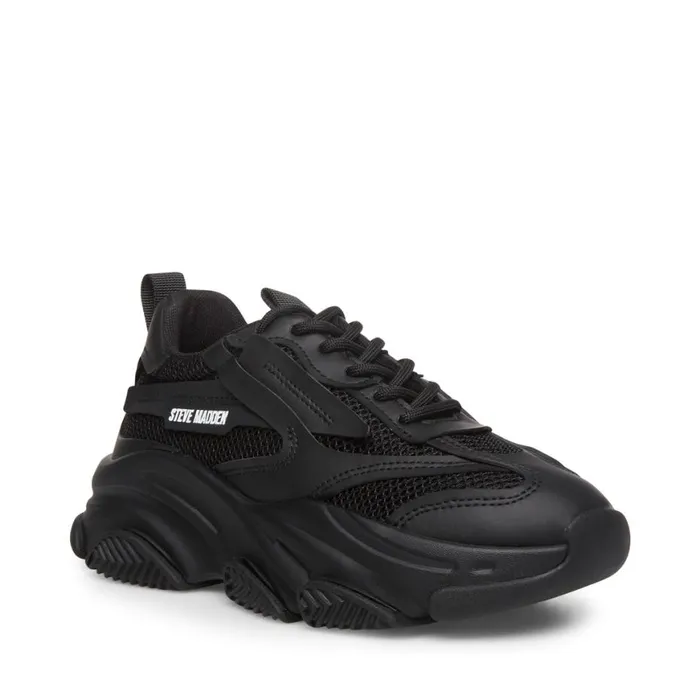 Steve Madden Possession Black Womens Sneakers