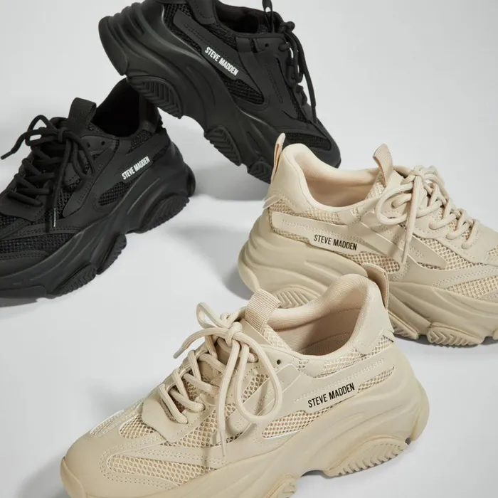 Steve Madden Possession Black Womens Sneakers