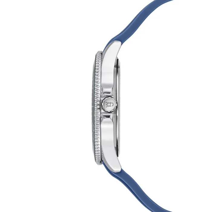Steve Madden Rubberized Enamel Case Watch Blue Womens Watches
