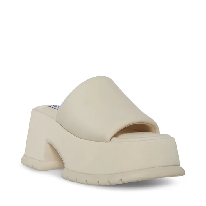 Steve Madden Shelly White Womens Sandals