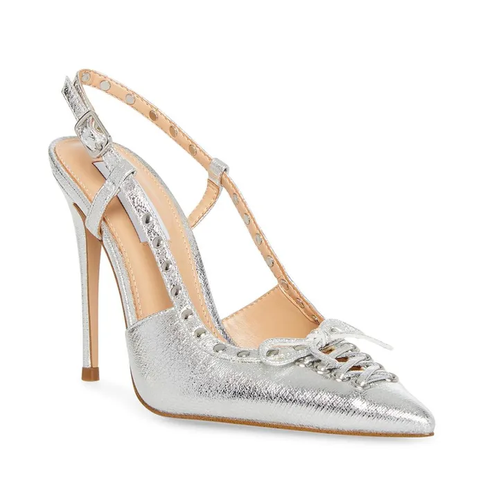 Steve Madden Vivant Silver Womens Heels