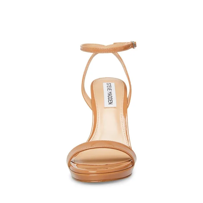 Steve Madden Wafer Tan Patent Womens Heels