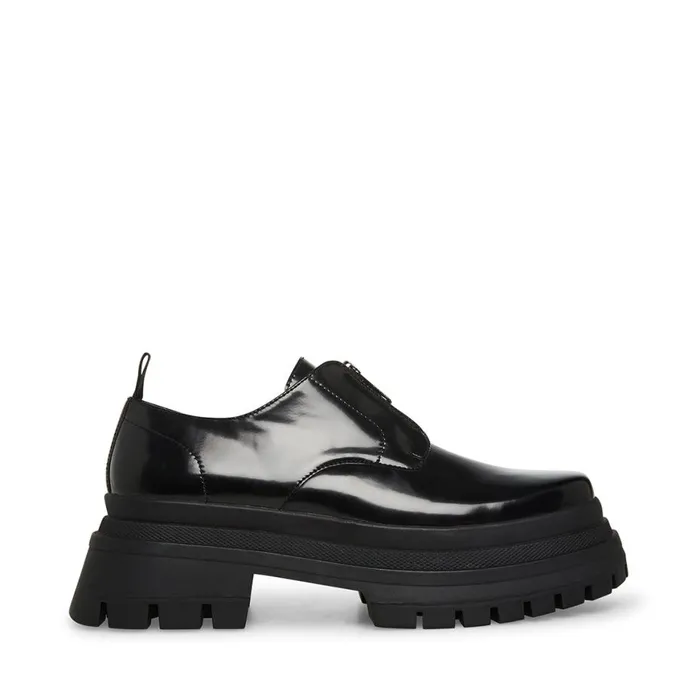 Steve Madden Zip Black Box Mens Loafers