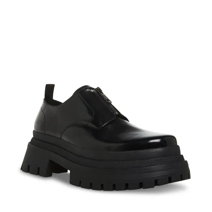 Steve Madden Zip Black Box Mens Loafers