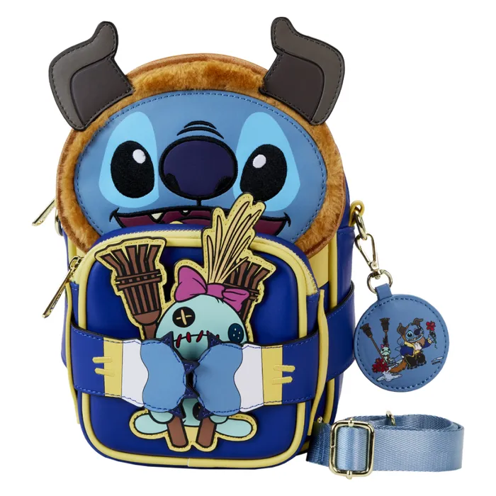 Stitch In Beast Costume Exclusive Crossbuddies Cosplay Crossbody Bag With Coin Bag Unisex Loungefly Bags and Wallets Stitch In Beast Costume Exclusive Crossbuddies Cosplay Crossbody Bag With Coin Bag Unisex Loungefly Bags and Wallets