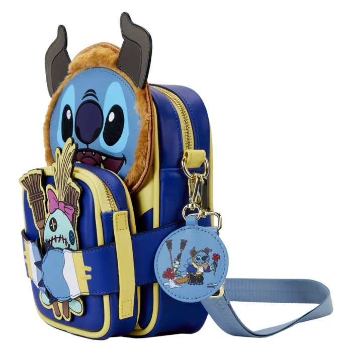 Stitch In Beast Costume Exclusive Crossbuddies Cosplay Crossbody Bag With Coin Bag Unisex Loungefly Bags and Wallets Stitch In Beast Costume Exclusive Crossbuddies Cosplay Crossbody Bag With Coin Bag Unisex Loungefly Bags and Wallets