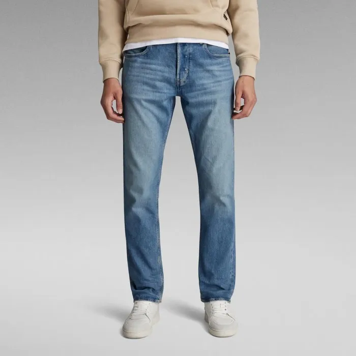 Straight Men GStar RAW Mosa Straight Jeans Faded Blue Pool