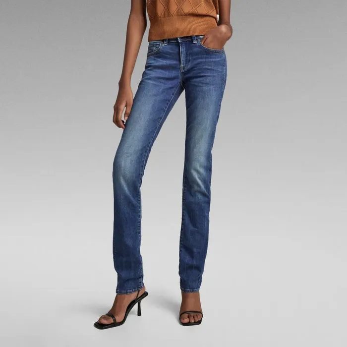 Straight Women GStar RAW Midge Saddle Straight Jeans Medium Indigo Aged