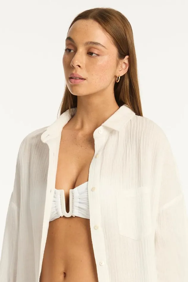 Sunset Beach Shirt Sunset White Women Sea Level Tops