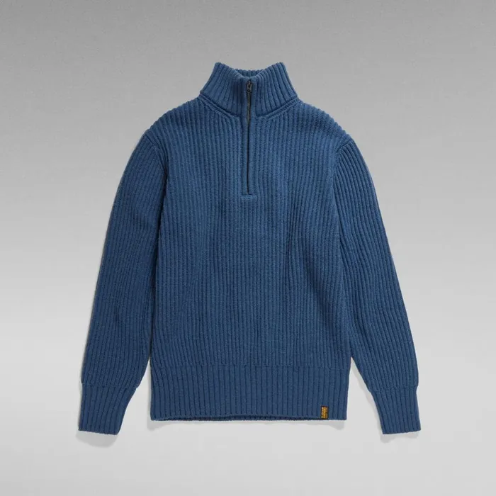 Sweaters Men GStar RAW Essential Skipper Knitted Sweater Rank Blue