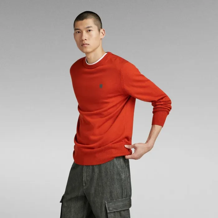 Sweaters Men GStar RAW Premium Core Knitted Sweater Rooibos Tea