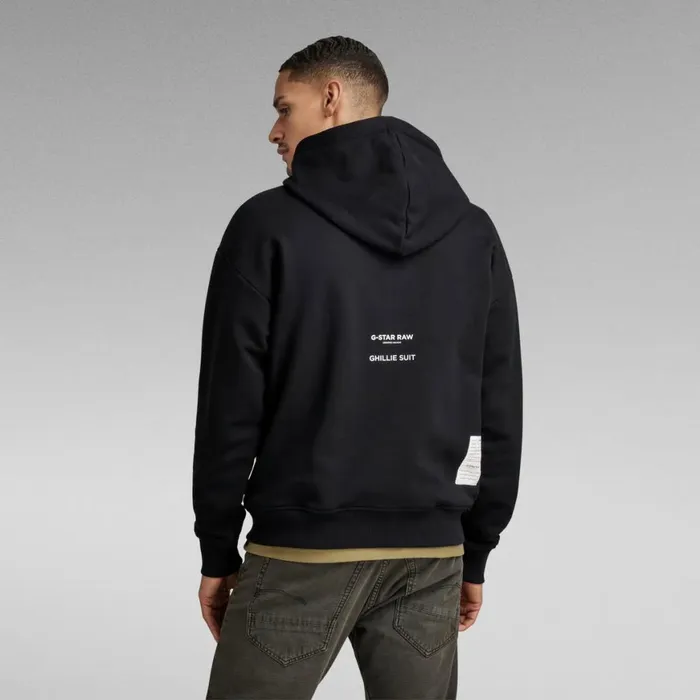 Sweatshirts and Hoodies Men GStar RAW Archive Hooded Loose Sweater Dk Black Ghillie Suit