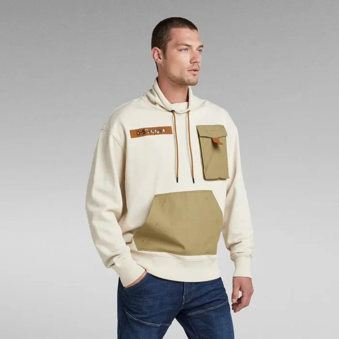 Sweatshirts and Hoodies Men GStar RAW Cargo Mock Sweater Dark Talc