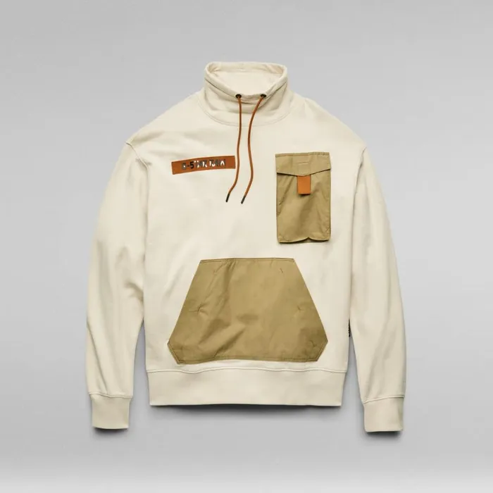 Sweatshirts and Hoodies Men GStar RAW Cargo Mock Sweater Dark Talc