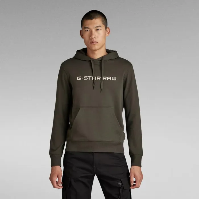 Sweatshirts and Hoodies Men GStar RAW Graphic Core Hooded Sweater Asfalt